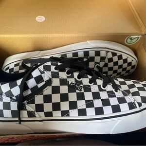 Vans Men's Checkered Black and White Sneakers